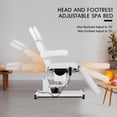 thumbnail image 6 of Artist Hand 3 Motor Electrical White Facial Bed Massage Table for Esthetician 110V Beauty Bed Medical Aesthetic Tattoo Chair with Rotatable Armrests, 6 of 13