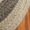 thumbnail image 6 of SAFAVIEH Braided Oswin Geometric Machine Washable Reversible Area Rug, Black/Light Green, 5' x 8' Oval, 6 of 13