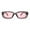 Slate Pink, variant on Womens Mod Square Clout Style Rectangle Plastic Sunglasses Red Black