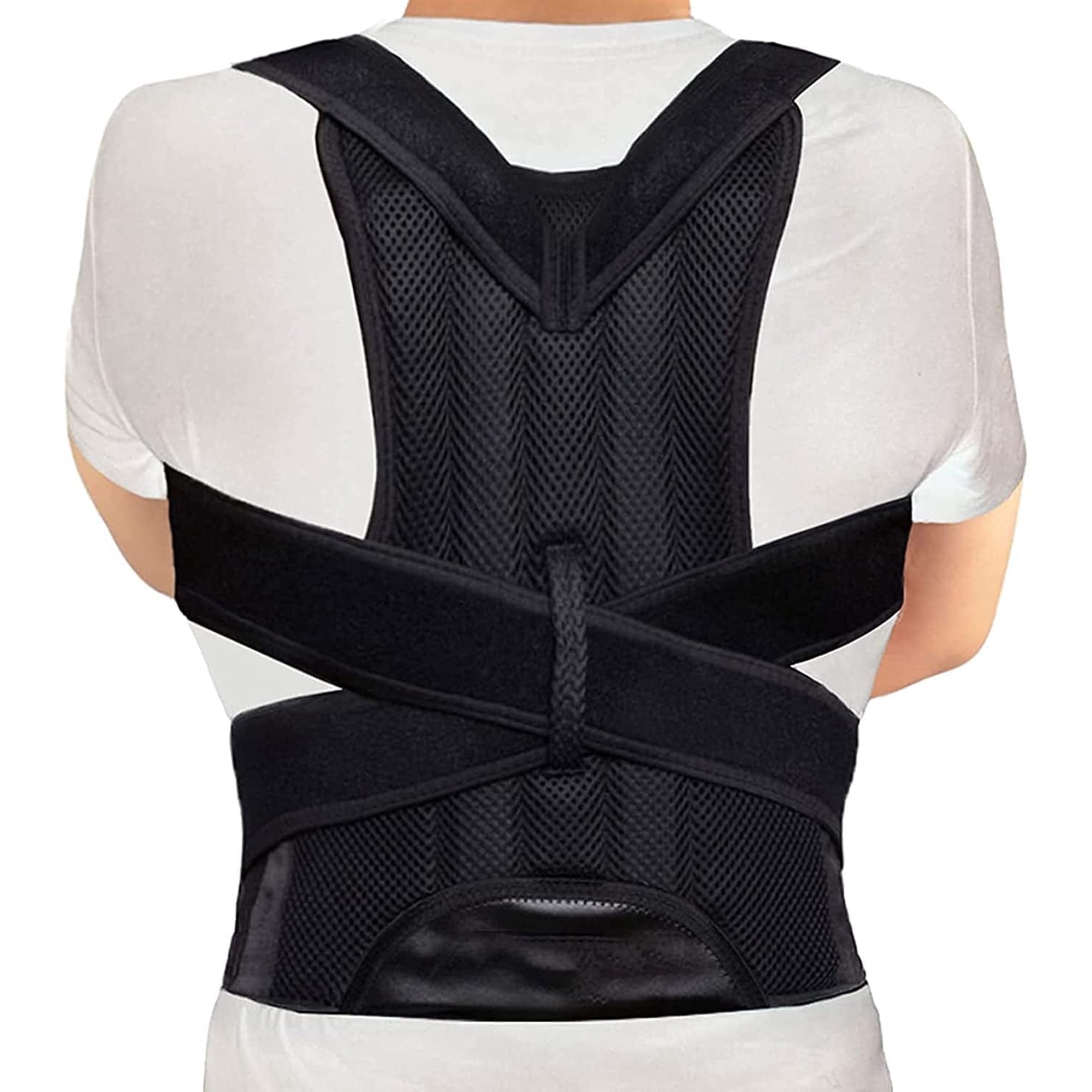 Pukitry Back Brace Posture Corrector for Men and Women,Adjustable Posture Back Brace Straightener Shoulder Upright Support Trainer for Body Correction and Neck Pain Relief (Large) A13738