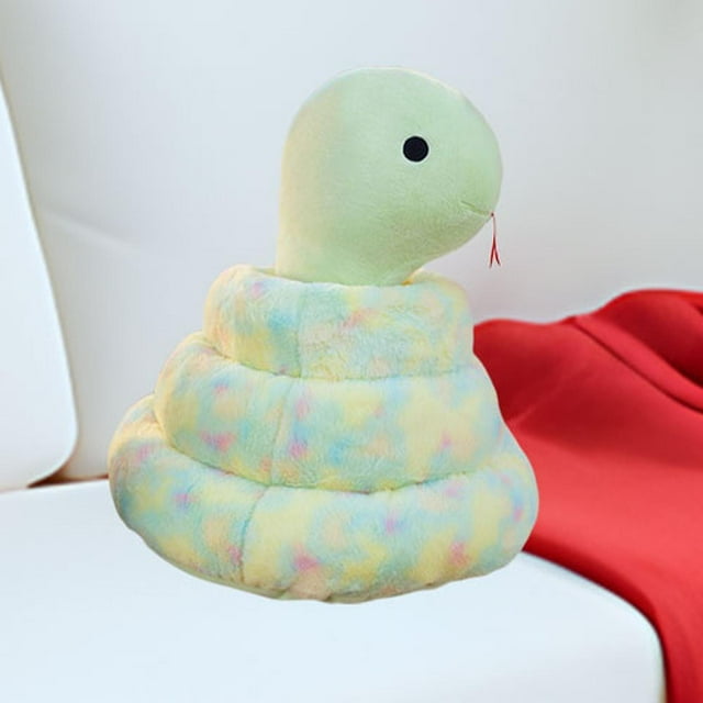 Figura de serpiente de peluche para decoración del hogar, recuerdo de fiesta en casa, regalo de cumpleaños Verde