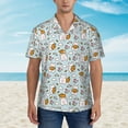 thumbnail image 4 of Lsque Carrot Rabbit pattern Hawaiian Shirt for Men, Unisex Summer Beach Casual Short Sleeve Button Down Shirts-Small, 4 of 9
