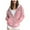 Pink, variant on Towmus Womens Zip Up Hooded Sweatshirts Graphic Printed Casual Long Sleeve Pullover Top Loose Fit with Pockets for Fall Winter
