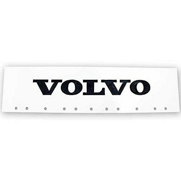 Volvo 6" x 24" Black & White Semi Truck Mud Flap-quarter Fender Flaps-Set