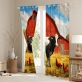 thumbnail image 3 of Erosebridal Farmhouse Rooster Cow Black Out Curtains, Red Farmhouse Curtains Pack of 2 (42x63 Each), 3 of 6