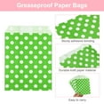 thumbnail image 3 of Uxcell 100Pcs Kraft Paper Treat Bags, 7" x 5" Greaseproof Candy Bags Flat Favor Bags Small Gift Bags, Fruit Green spot, 3 of 6