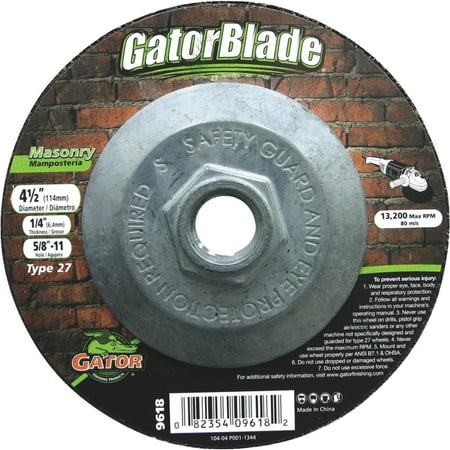 UPC 082354096182 product image for Gator Blade Type 27 Cut-Off Wheel | upcitemdb.com