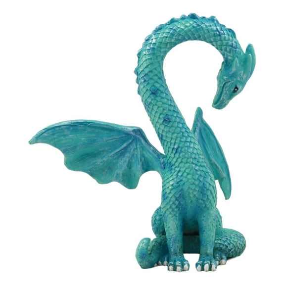 Ebros Valentine Cupid Love Blue Dragon Figurine 5.5"Tall Romantic Male Dragon Collectible