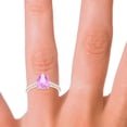 thumbnail image 5 of Diamond-Capitals 2.30 Carat Natural Diamond Pink Sapphire Gemstone Latest Anniversary Ring for her Solid 14K Rose Gold Size 8.5, 5 of 8