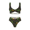 thumbnail image 4 of Daiia Carnival Mardi Gras3 Women's Bikini Set Two Piece Swimsuit High Waisted Bikini Adjustable Straps Bikini Perfect for Beach, Pool, and Summer Vacation-X-Large, 4 of 9