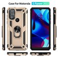 thumbnail image 5 of Jiahe Cover For Motorola Moto G Power 2022,Armor Shockproof TPU Bumper Case,Degree Rotation Kickstand With Magnetic Car Mount Ring Holder Hard PC Case Cover,6.5 inch,Gold, 5 of 7