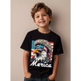 thumbnail image 2 of 4th Of July USA American 60s Novelty Awesome Graphic Kid TShirt Popular Kid T Shirts Trending Tops Tees for Kid, 2 of 4
