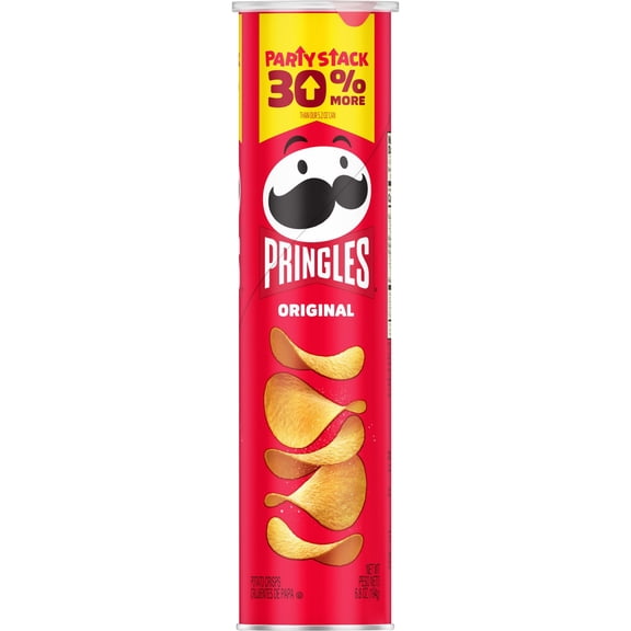 Pack Of 3 Pringles Original Potato Crisps Chips - Party Stack, 6.8 oz (Package May Vary)