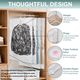 thumbnail image 4 of Hanging Pocket Vacuum Storage Bags with Electric Pump, 6PCS (3 Jumbo/3 Large) Space Saver Closet Organizer, Vacuum Garment Bags for Hanging Clothes to Reduce Wrinkles for Suits, Jackets and Bedding, 4 of 8