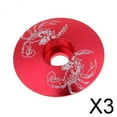 thumbnail image 1 of DYNWAVECA 3xAluminum Alloy Threadless Stem Headset Top Cap Cover 3 Pcs, 1 of 9