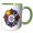Green/White, variant on 3drose, Best Stockbroker Ever. Colorful Mandala Art for a Cool Businessman, 11oz Two-tone Red Mug