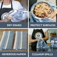 Large Super Absorbent Organic Cotton Kitchen Towels for Home Blue