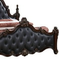 thumbnail image 5 of Moni Queen Bed, Black Button Tufted Classical Upholstery, Cherry Brown Wood, 5 of 7