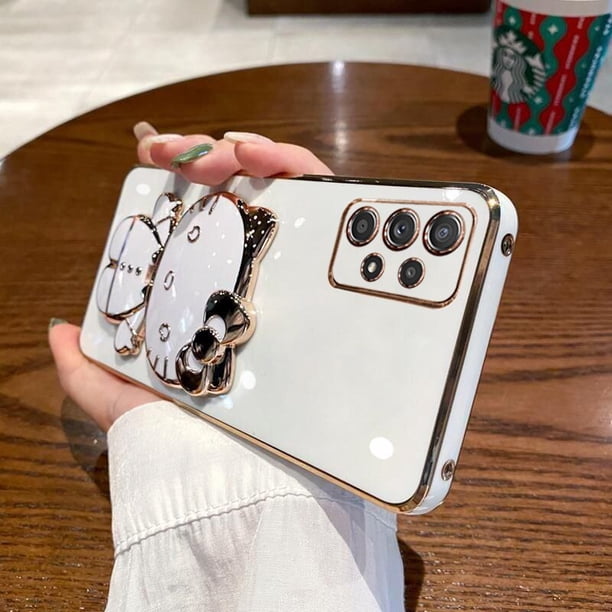 Funda magnética A53 para Samsung Galaxy A12, A13, A22, A32, A52, A50, A72, A23, A33, A53, A73, A51, A71, M31, M51, M33, soporte de espejo de dibujos animados Fivean unisex