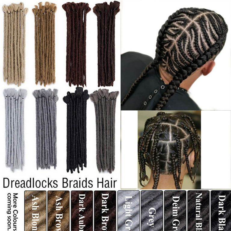 S-noilite 12 Soft Short Dreadlocks Dreads Handmade Crochet Braids Afro  Braiding Locs Hair Extensions Dark brown,25g 