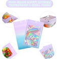 thumbnail image 3 of SJPACK Holographic Mylar Bags, 200 Pack Smell Proof Bags Resealable Food Storage Bag for Sample Snack Cookies Jewelry (Purple Blue 4*6''), 3 of 7