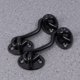 thumbnail image 2 of FELTECHELECTR 2 ganchos de 3 pulgadas de bronce para ventana, armario, puerta, ventana, cierre de seguridad, cerrojo con tornillo (negro), 2 of 6