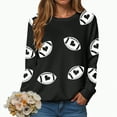 thumbnail image 2 of Towmus Women’s Football Print Graphic Sweatshirt Crewneck Long Sleeve Pullover Tops Oversized Game day Sweatshirts, 2 of 6