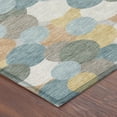thumbnail image 3 of Addison Rugs Chantille Indoor/Outdoor Transitional Geometric Teal Machine Washable Rectangle Rug, 9' x 12', 3 of 8