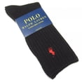 thumbnail image 2 of Polo Ralph Lauren Men's Classic Crew Socks (1 Pair) Black/Red Horse Logo Sz Large (10-13 Men), 2 of 4