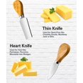 thumbnail image 5 of Juego de 4 cuchillos para queso, colección de rebanadas y cortadores de queso de acero inoxidable de primera calidad con mango (listo para regalar) Acero inoxidable -, 5 of 5