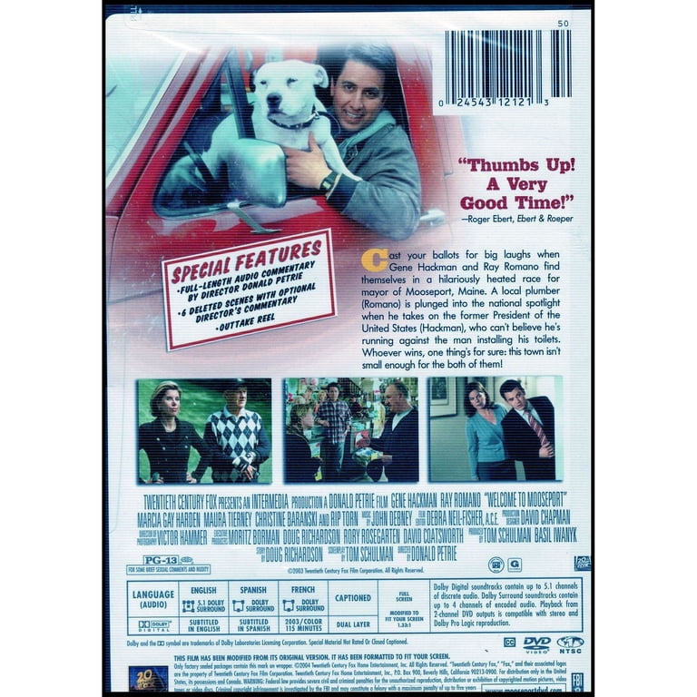 Welcome to Mooseport DVD, PG-13, 115 Min, Closed Captioned, Color