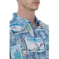 thumbnail image 3 of LA LEELA Men's Hawaiian Shirts Short Sleeve Button Down Shirt Men's Hawaii Shirts Boho Vacation Summer Beach Shirts for Men S Water Surf, Blue, 3 of 6