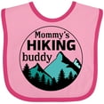 thumbnail image 3 of Inktastic Mommy's Hiking Buddy with Mountains and Trees Boys or Girls Baby Bib, 3 of 4