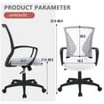 thumbnail image 3 of PayLessHere Ergonomic Office Chair, Lumbar Support, Adjustable Height with Armrests for Adults(White), 3 of 7