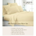thumbnail image 2 of Dormir Fine Linen 100% Cotton California King Sheets Set, 400 Thread Count Sateen, 4 Piece Sheets Set, Color Ivory, 2 of 7