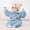 X-257Blue, variant on FAOWME Big Kids Girls Boys Romper Fuzzy Long Sleeve Turndown Collar Cartoon Prints Comfortable Warm Bodysuits Jumpsuits For Daily Wear Blue 0-3 Months