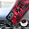 thumbnail image 4 of Nagebee Phone Case Compatible for Motorola Moto G 5G (2023) with Tempered Glass Screen Protector (Full Coverage), Full-Body Protective Shockproof [Military-Grade] Built in Kickstand Heavy-Duty (Red), 4 of 5