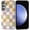 Blue Frog Stained Glass, variant on Case for Samsung Galaxy S24 Plus, Shockproof Hard Shell + Soft Silicone 2 in 1 Hybrid, Shockproof Bumper Drop Protective - Blue Abalone Mollusk Shell