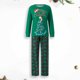 thumbnail image 5 of Disfraz Premium Vestido familiar para padres e hijos, patrón de árbol de Navidad, ropa de dormir (XL mamá) Kuymtek Verde T XL para Unisex, 5 of 6