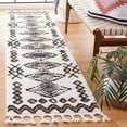 thumbnail image 2 of SAFAVIEH Moroccan Tassel Frank Southwestern Runner Rug, Ivory/Orange, 2'2" x 9', 2 of 8
