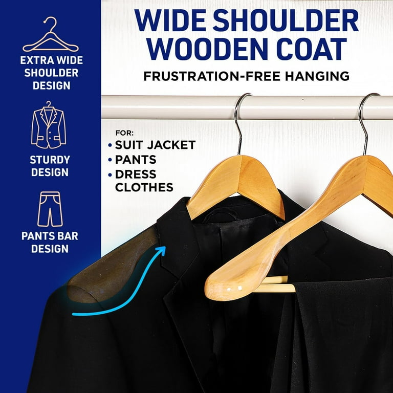 Extra wide wooden hangers sale