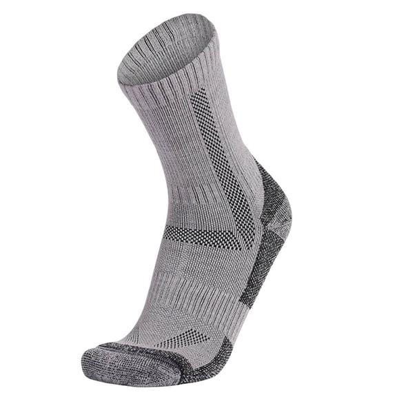 Wyobmus Merino Wool Socks for Men Winter Thermal Warm Crew Socks Thick Slipper Sock Cozy Non Slip Boot Socks A-Gray*