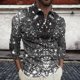 thumbnail image 1 of Blusa y camisa de manga larga con cuello vuelto para hombre, jersey de solapa de manga larga con cremallera, blusa informal con estampado BlingBling a la moda para hombre, poliéster, 1 of 5