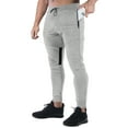 thumbnail image 2 of FEDTOSING Men's Gym Sweatpants Drawstring Gray Running Joggers Trackpants with Zipper Pockets, 2 of 6