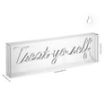 thumbnail image 4 of Treat Yo Self 20" Contemporary Glam Acrylic Box USB Operated LED Neon Light, Yellow, 4 of 6