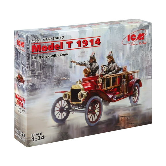 ICM Model T 1914 Firetruck w/Crew New