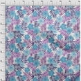 thumbnail image 4 of oneOone Cotton Silk Light Blue Fabric Tropical Leaf Sewing Fabric By The Yard Printed Diy Clothing Sewing Supplies 42 Inch Wide, 4 of 4