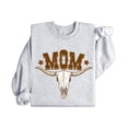 thumbnail image 7 of Mom Bull Skull Sweatshirt for Women Trendy Western Country Style Crewneck Gray Sweatshirt Adult X-Large, 7 of 7