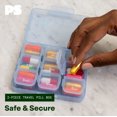 thumbnail image 5 of Popsugar Travel Pill Organizer Easy Open 7 Compartments Pill Organizer Travel Vitamin Box 2 Pack, 5 of 6