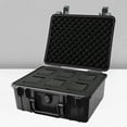 thumbnail image 2 of Waterproof Watch Case Organizer Display Durable for Traveling Father Suitcase Watch Clock A Black with 6, 2 of 9